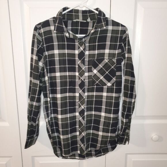 Athleta Tops - ATHLETA Plaid Button-down Shirt Women's Size XXS